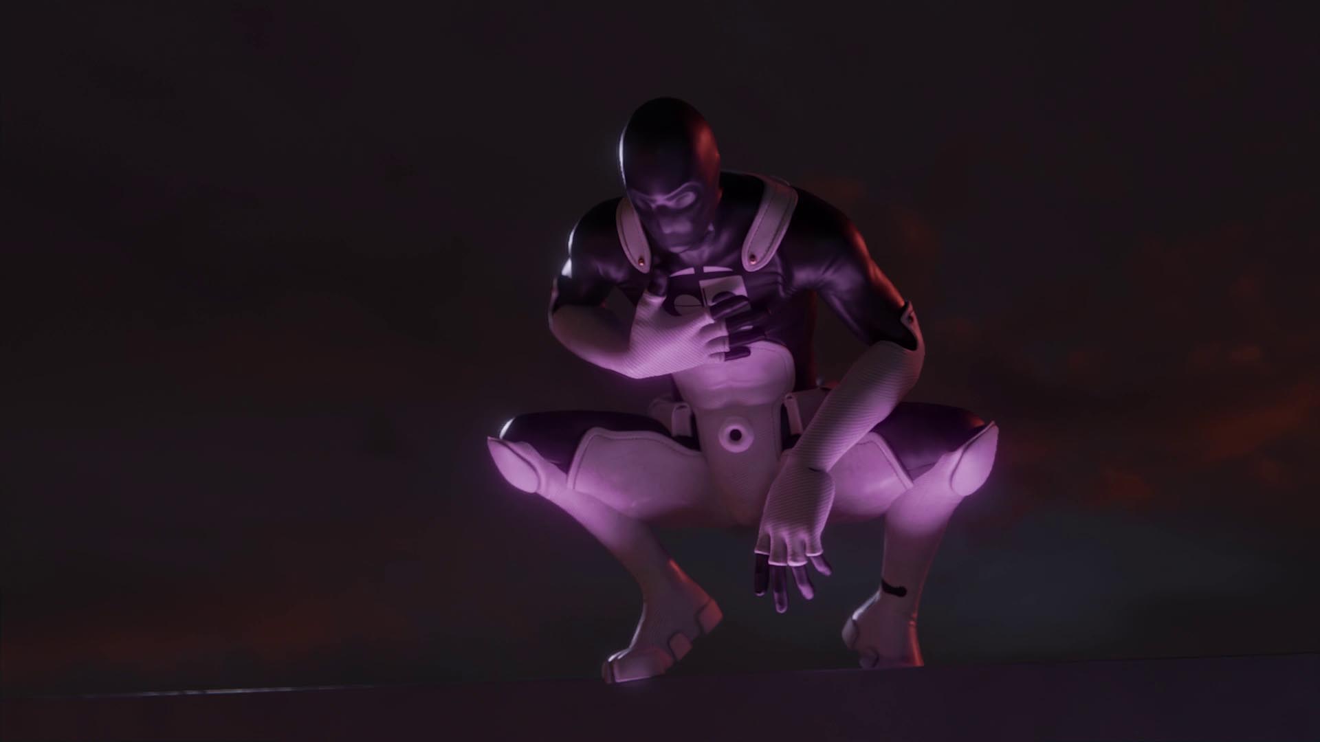 HBCU superhero WHO crouches atop the community school building